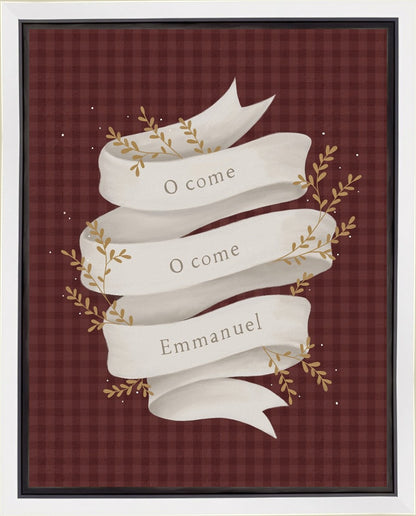 O Come Emmanuel Red Gallery Wrap