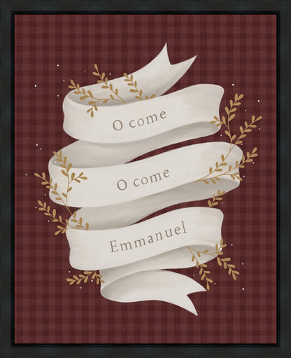 O Come Emmanuel Red Gallery Wrap