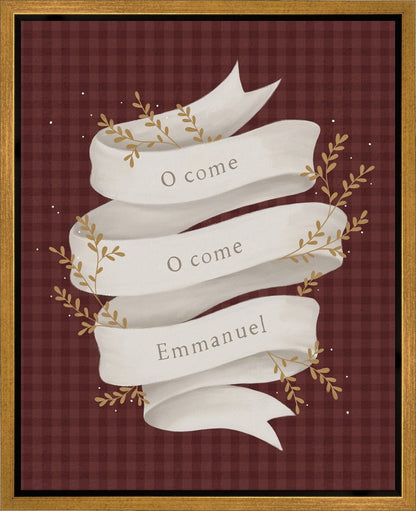 O Come Emmanuel Red Gallery Wrap