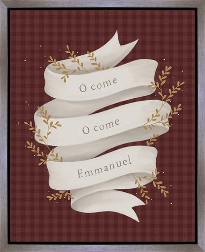 O Come Emmanuel Red Gallery Wrap