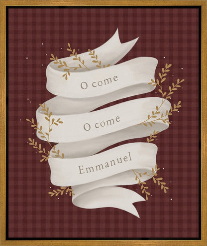 O Come Emmanuel Red Gallery Wrap