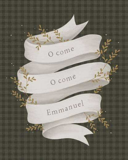 O Come Emmanuel Green Gallery Wrap