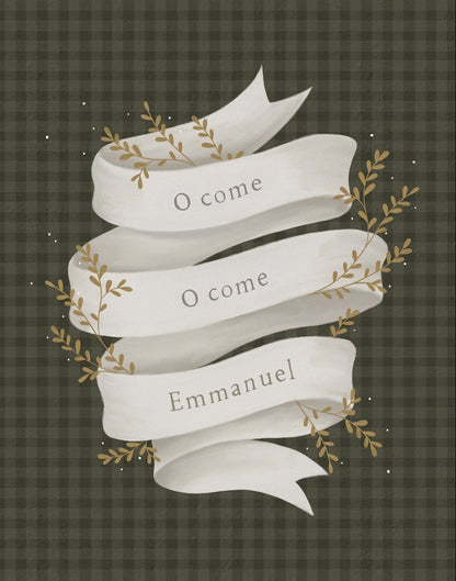 O Come Emmanuel Green Gallery Wrap