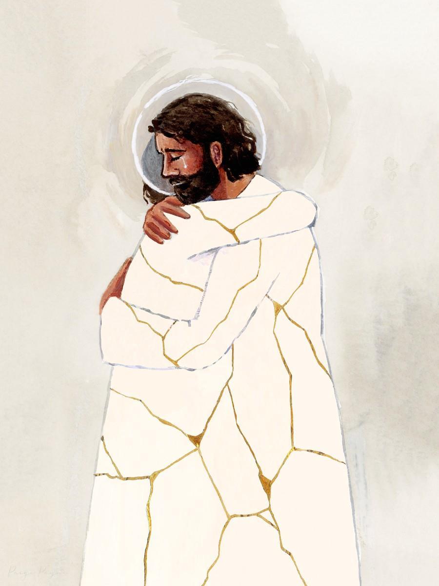 He Binds up The Broken Hearted Large Wall Art Gallery Wrap