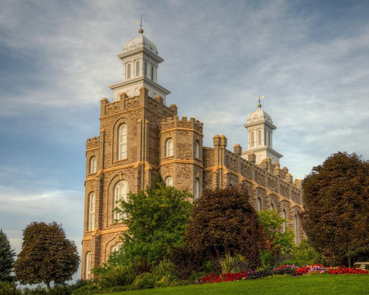 Logan Utah Temple House on a Hill Gallery Wrap