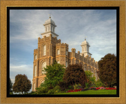Logan Utah Temple House on a Hill Gallery Wrap