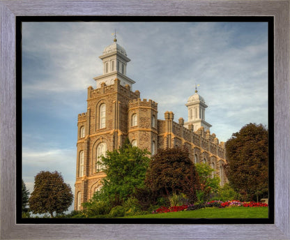 Logan Utah Temple House on a Hill Gallery Wrap
