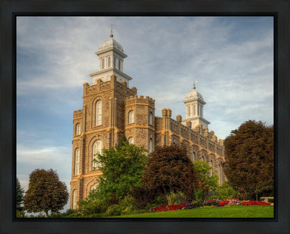 Logan Utah Temple House on a Hill Gallery Wrap