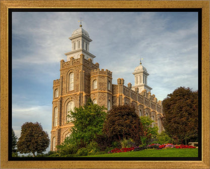 Logan Utah Temple House on a Hill Gallery Wrap