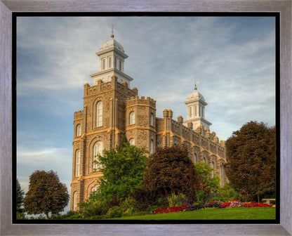 Logan Utah Temple House on a Hill Gallery Wrap