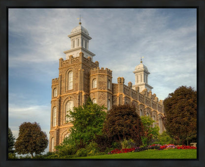 Logan Utah Temple House on a Hill Gallery Wrap