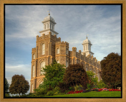 Logan Utah Temple House on a Hill Gallery Wrap