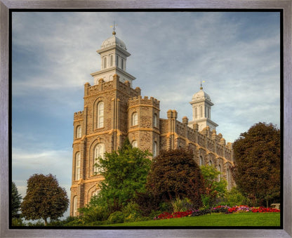 Logan Utah Temple House on a Hill Gallery Wrap