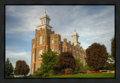Logan Utah Temple House on a Hill Gallery Wrap