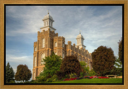 Logan Utah Temple House on a Hill Gallery Wrap