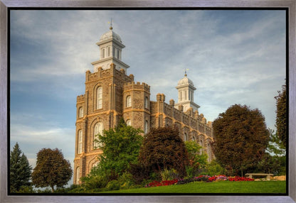 Logan Utah Temple House on a Hill Gallery Wrap