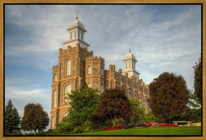Logan Utah Temple House on a Hill Gallery Wrap