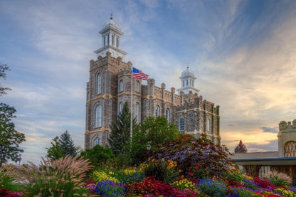 Logan Utah Temple Mountain of God Gallery Wrap
