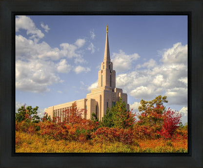 Oquirrh Mtn. Utah Temple Fall Colors Gallery Wrap