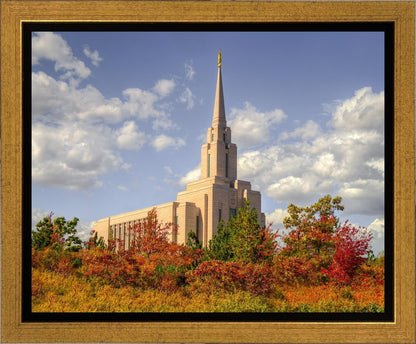 Oquirrh Mtn. Utah Temple Fall Colors Gallery Wrap