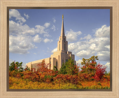 Oquirrh Mtn. Utah Temple Fall Colors Gallery Wrap