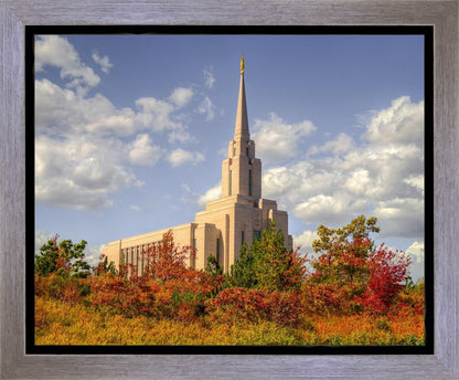 Oquirrh Mtn. Utah Temple Fall Colors Gallery Wrap