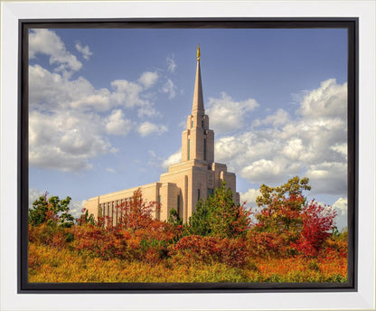 Oquirrh Mtn. Utah Temple Fall Colors Gallery Wrap