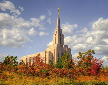 Oquirrh Mtn. Utah Temple Fall Colors Gallery Wrap