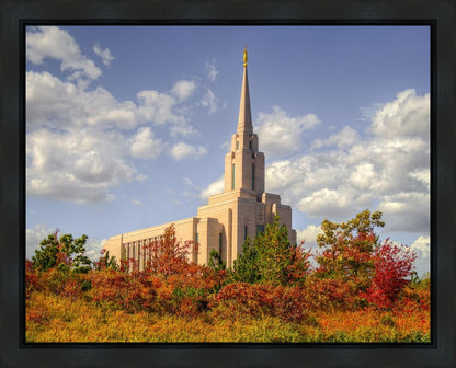 Oquirrh Mtn. Utah Temple Fall Colors Gallery Wrap