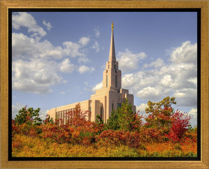 Oquirrh Mtn. Utah Temple Fall Colors Gallery Wrap