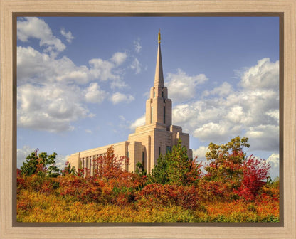 Oquirrh Mtn. Utah Temple Fall Colors Gallery Wrap