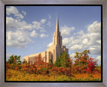 Oquirrh Mtn. Utah Temple Fall Colors Gallery Wrap