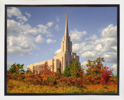 Oquirrh Mtn. Utah Temple Fall Colors Gallery Wrap
