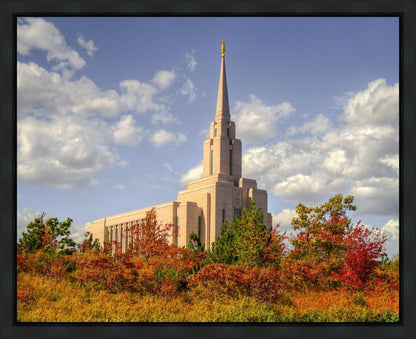 Oquirrh Mtn. Utah Temple Fall Colors Gallery Wrap