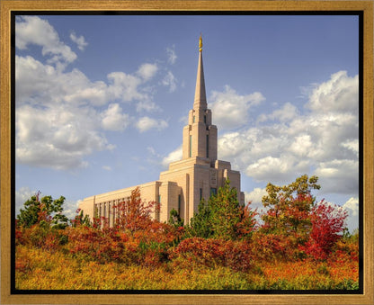 Oquirrh Mtn. Utah Temple Fall Colors Gallery Wrap