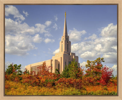 Oquirrh Mtn. Utah Temple Fall Colors Gallery Wrap