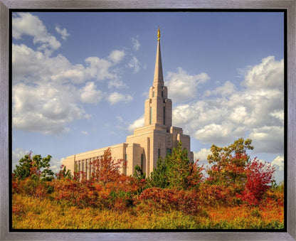 Oquirrh Mtn. Utah Temple Fall Colors Gallery Wrap