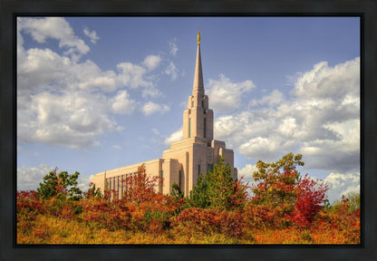 Oquirrh Mtn. Utah Temple Fall Colors Gallery Wrap