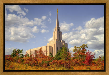 Oquirrh Mtn. Utah Temple Fall Colors Gallery Wrap