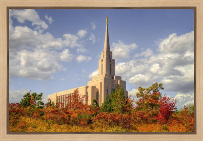 Oquirrh Mtn. Utah Temple Fall Colors Gallery Wrap