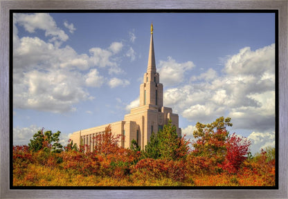 Oquirrh Mtn. Utah Temple Fall Colors Gallery Wrap