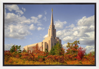 Oquirrh Mtn. Utah Temple Fall Colors Gallery Wrap