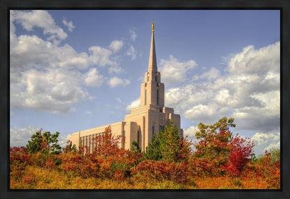Oquirrh Mtn. Utah Temple Fall Colors Gallery Wrap