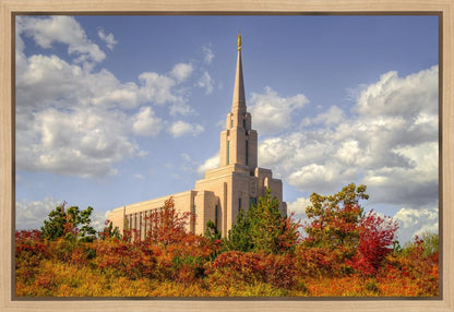 Oquirrh Mtn. Utah Temple Fall Colors Gallery Wrap