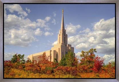 Oquirrh Mtn. Utah Temple Fall Colors Gallery Wrap