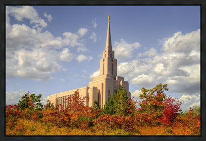 Oquirrh Mtn. Utah Temple Fall Colors Gallery Wrap