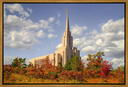 Oquirrh Mtn. Utah Temple Fall Colors Gallery Wrap