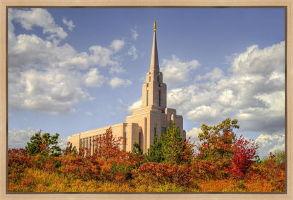 Oquirrh Mtn. Utah Temple Fall Colors Gallery Wrap