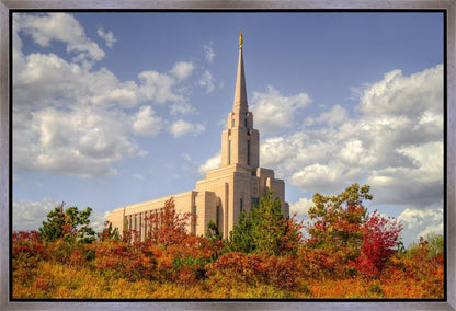 Oquirrh Mtn. Utah Temple Fall Colors Gallery Wrap