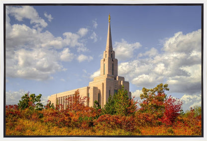 Oquirrh Mtn. Utah Temple Fall Colors Gallery Wrap